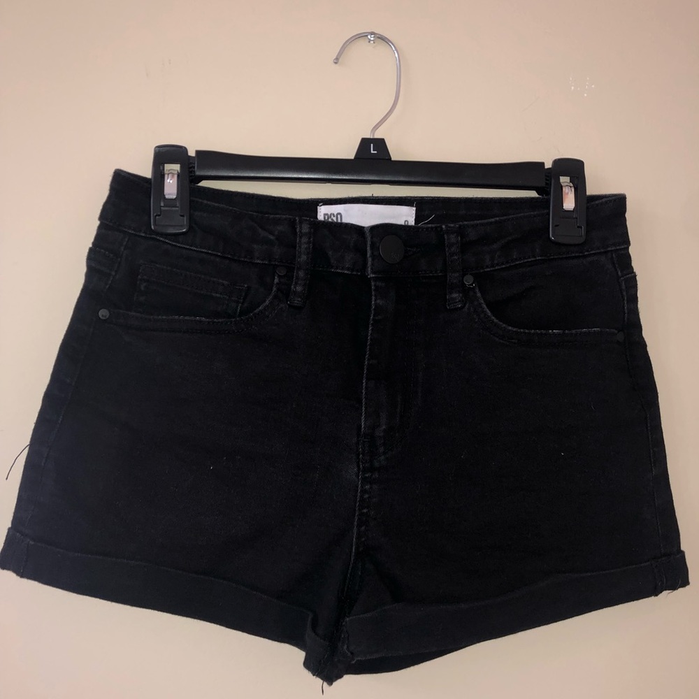 Black jean shorts, brand: RSQ, size: 9